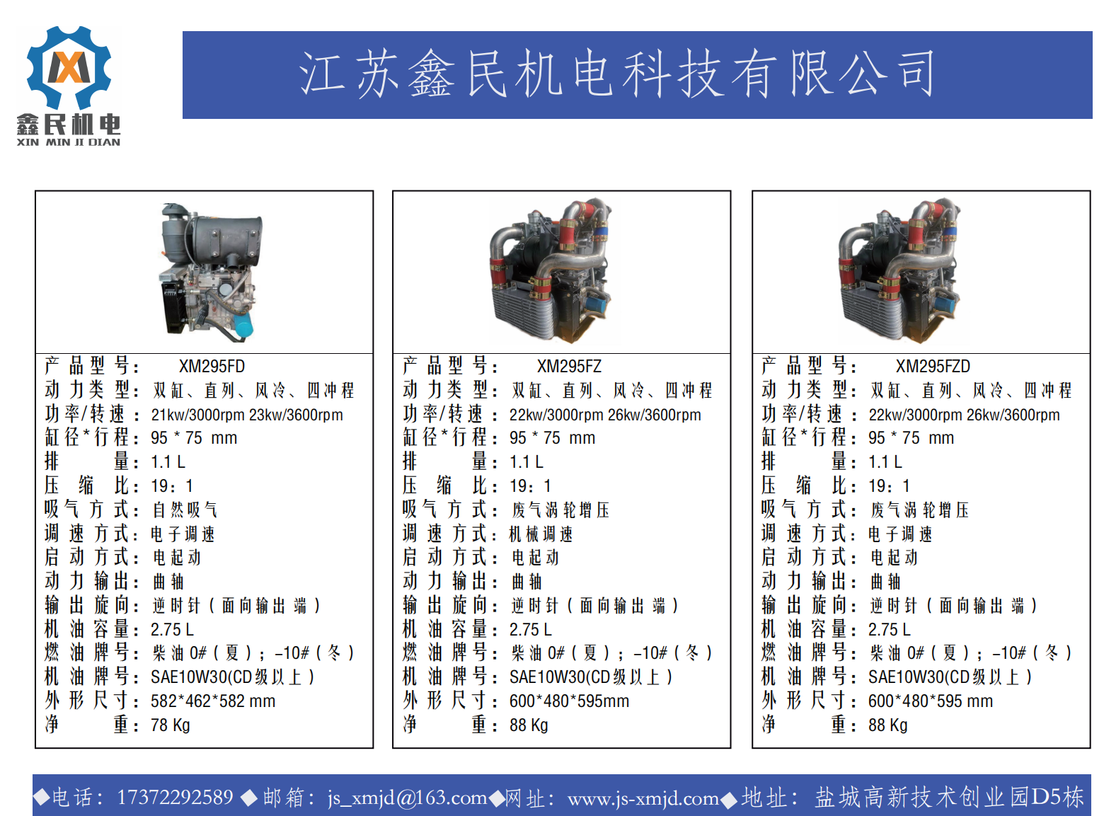 江苏鑫民机电：推出了新产品—— XM295FD, XM295FZD, XM295FZ